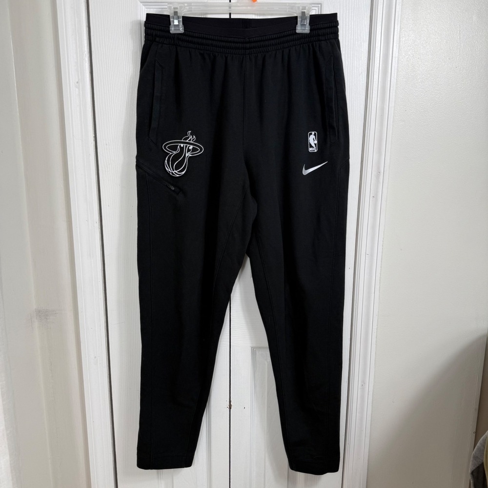 Nike Miami Heat NBA Pants XLT Black Dri-FIT Showtime Tapered Joggers Athleisure